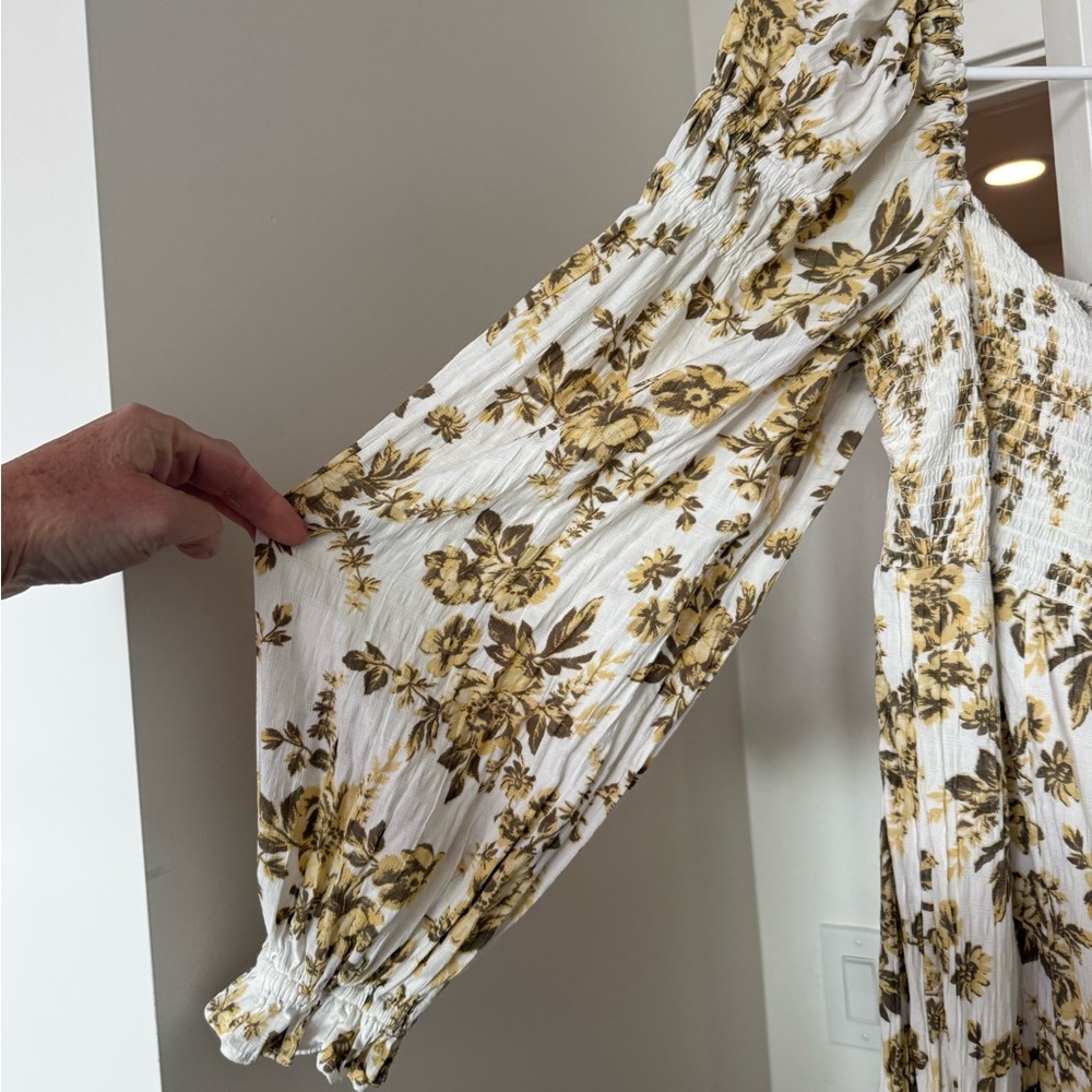 Free People Women's Jaymes Floral Print Long Sleeve Midi Dress - Picture 5 of 7